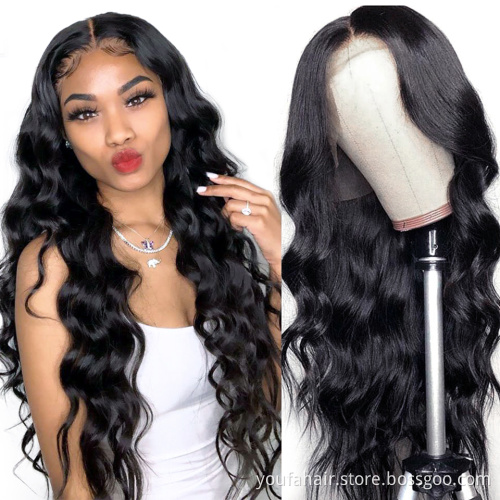 Cheap Raw Indian Hair Body Wave Swiss Lace Wig Bleached Knots,13x4 Lace Frontal Wig For Black Women,Human Hair Lace Front Wig
